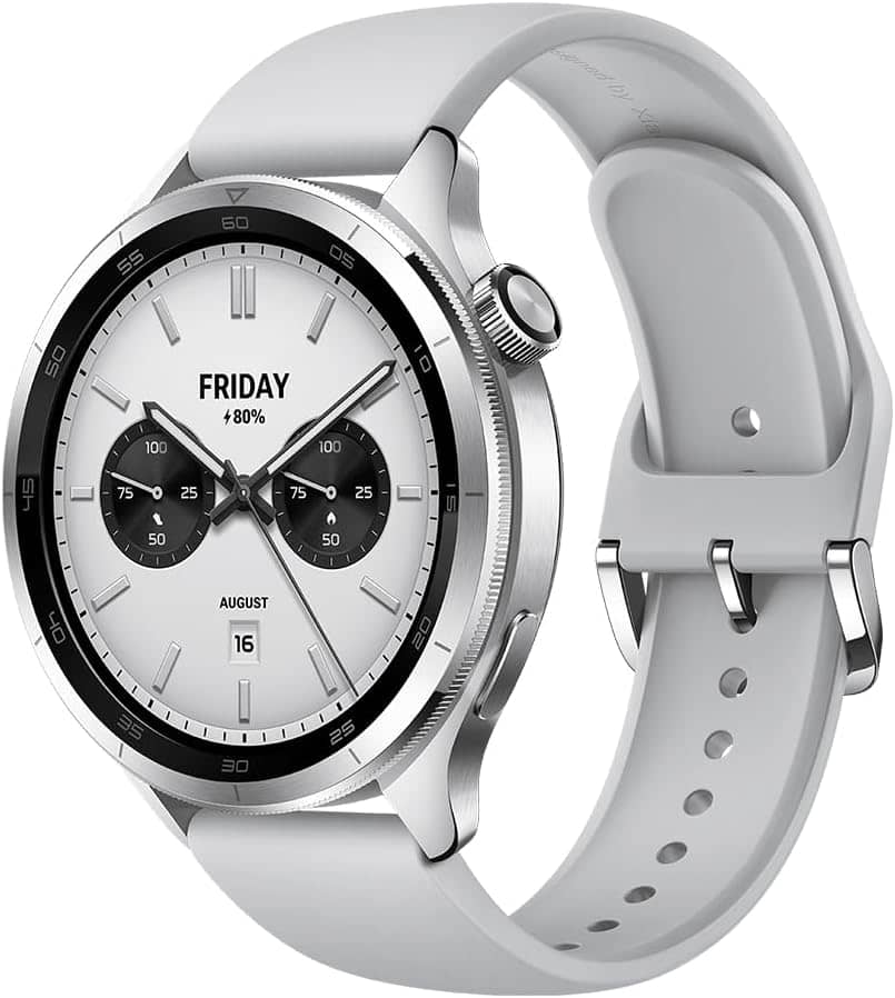 Xiaomi Watch S4, Smartwatch, Rotating Crown, Interchangeable Bezel, 1.43" AMOLED Screen, Up to 15 Days Runtime, Health Monitor, HyperOS 2.0, 150+ Sports Modes, silver, Modern