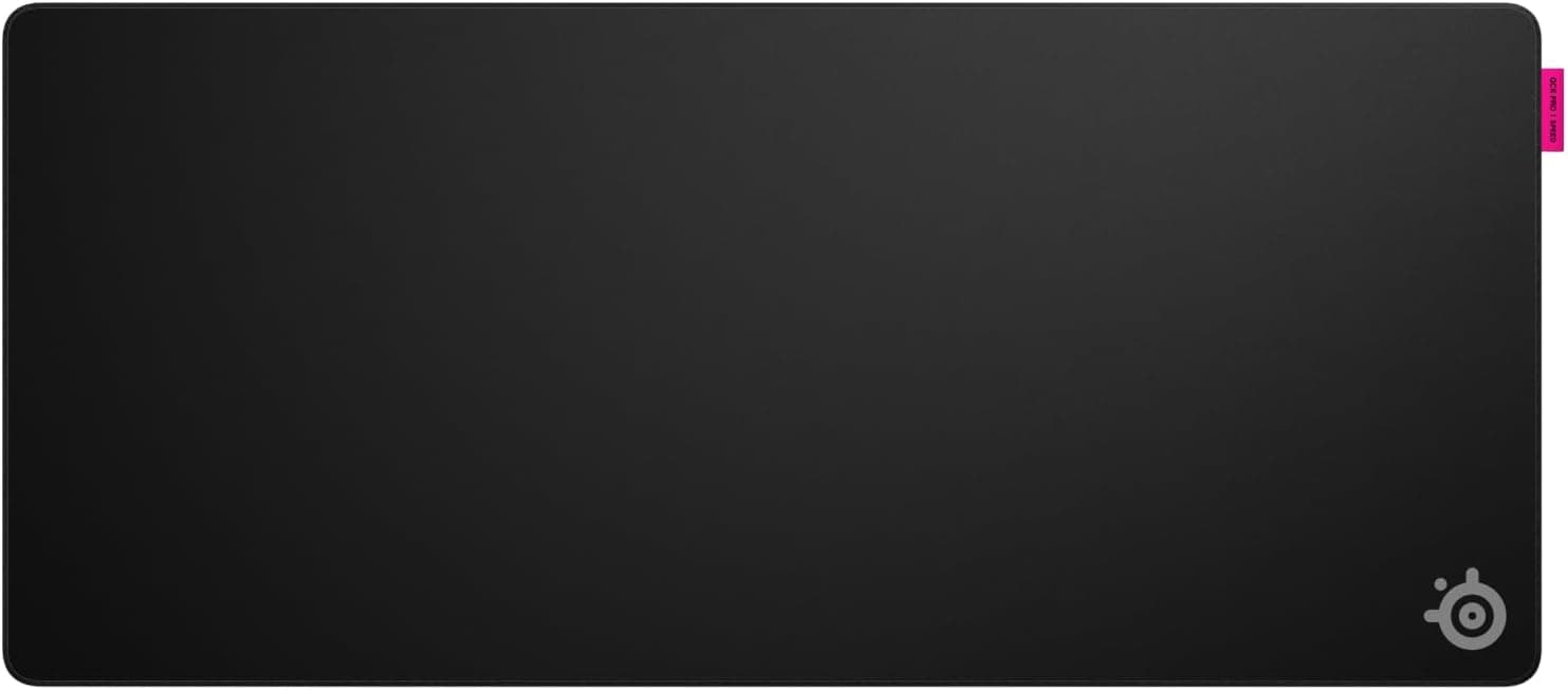 SteelSeries QcK XL Performance Speed Gaming Mousepad — Extra Density for a Smooth Glide — Low-Profile Edge Stitching — Non-Slip Neoprene Rubber Base — 15.75 x 34.43 inch — FPS, MOBAs, RTS, MM