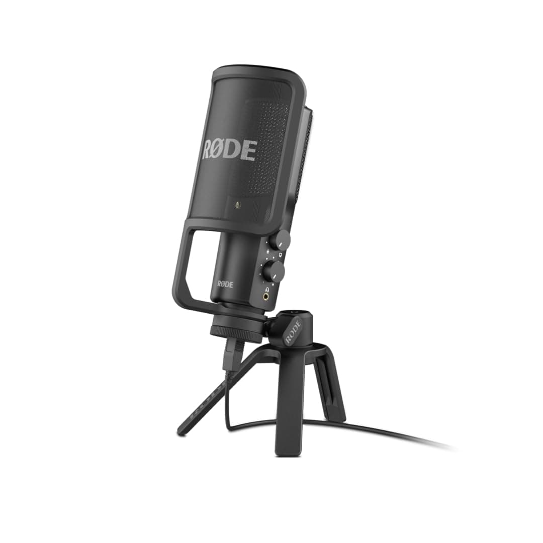 RØDE NT-USB Mini Versatile Studio-quality Condenser USB Microphone with Free Software for Podcasting, Streaming, Gaming, Music Production, Vocal and Instrument Recording