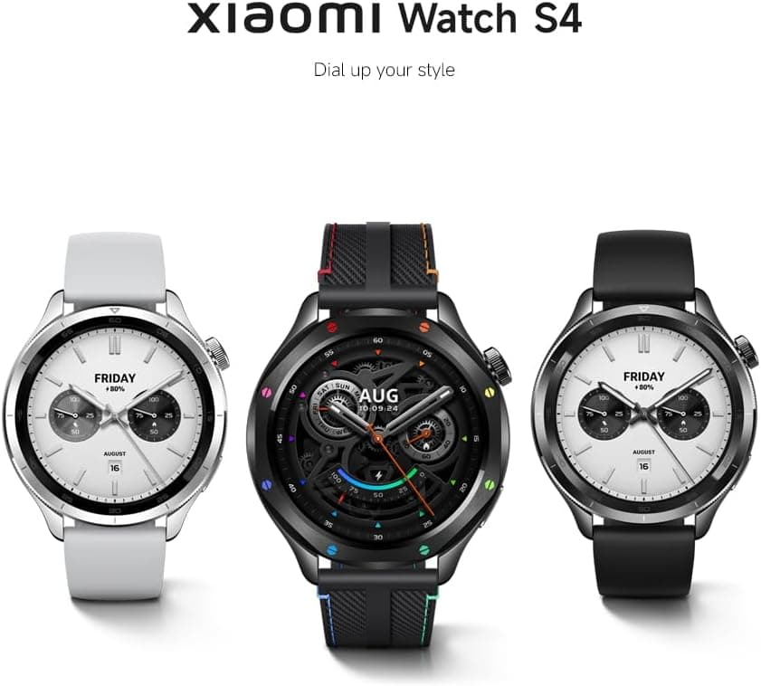 Xiaomi Watch S4, Smartwatch, Rotating Crown, Interchangeable Bezel, 1.43" AMOLED Screen, Up to 15 Days Runtime, Health Monitor, HyperOS 2.0, 150+ Sports Modes, silver, Modern