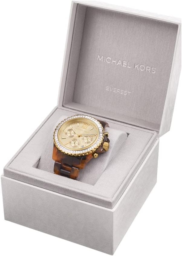Michael Kors Everest Watch for Women, Quartz Chronograph Movement with Stainless Steel or Silicon Strap