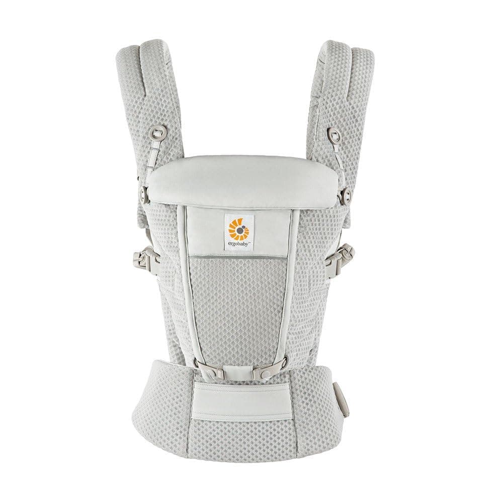 Ergobaby Adapt Baby Carrier for Newborns from Birth, 3 Positions SoftFlex Mesh Ergonomic Baby Belly Carrier Back Carrier Baby Carrier Baby Carry Bag, Pearl Grey
