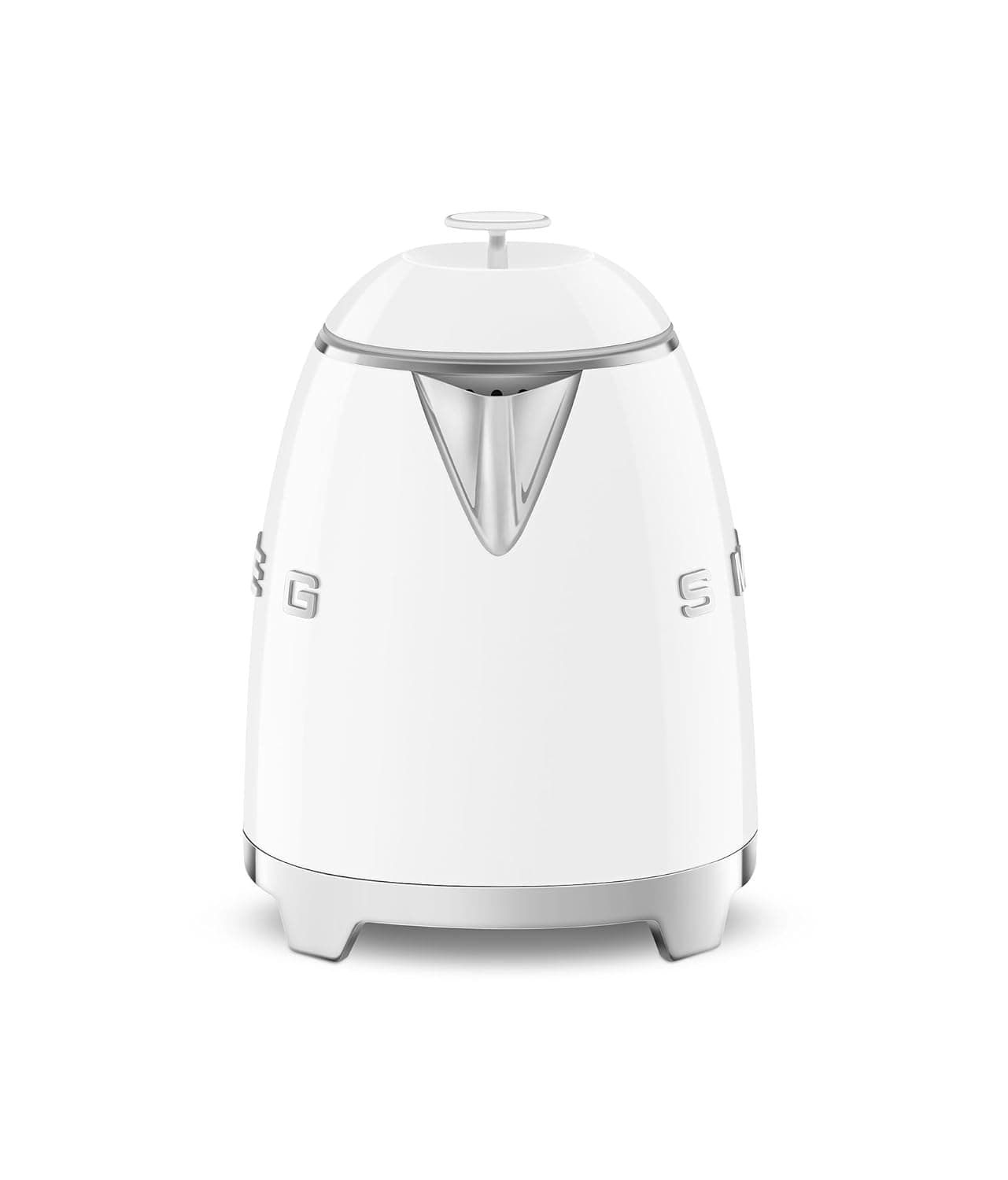 Smeg, KLF05WHEU Small Electric Kettle 0.8 L, Stainless Steel Filter, Safety Shut-Off, Water Level Indicator, Non-Slip Base and Integrated Cable Winder, Power 1400 W, White