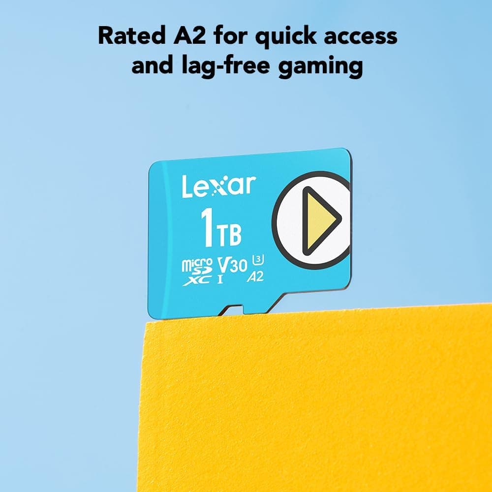 Lexar 1TB Play Blue Micro SD Card, UHS-I, C10, U3, V30, A2, 4K, Up to 160MB/s microSDXC Memory Card, Expanded Storage for Nintendo-Switch 1, Gaming Devices, Smartphones, Tablets (LMSPLBL001T-