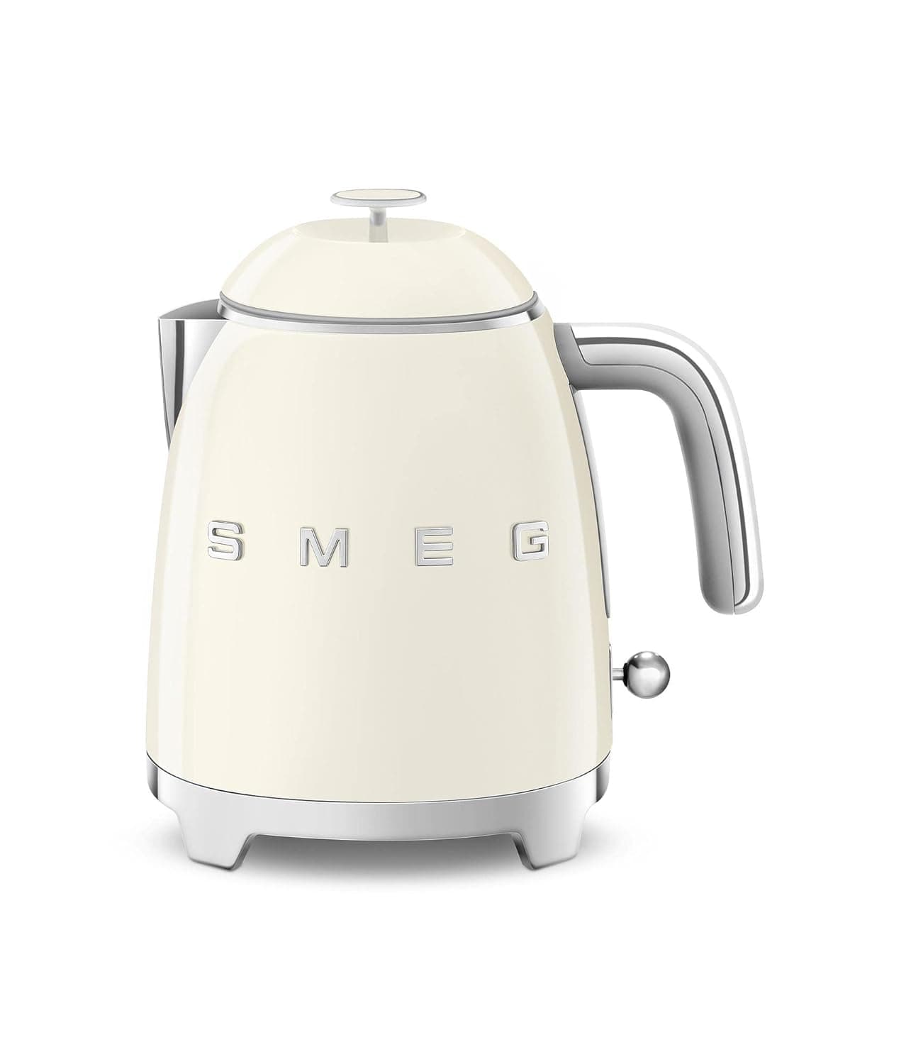 Smeg, KLF05WHEU Small Electric Kettle 0.8 L, Stainless Steel Filter, Safety Shut-Off, Water Level Indicator, Non-Slip Base and Integrated Cable Winder, Power 1400 W, White