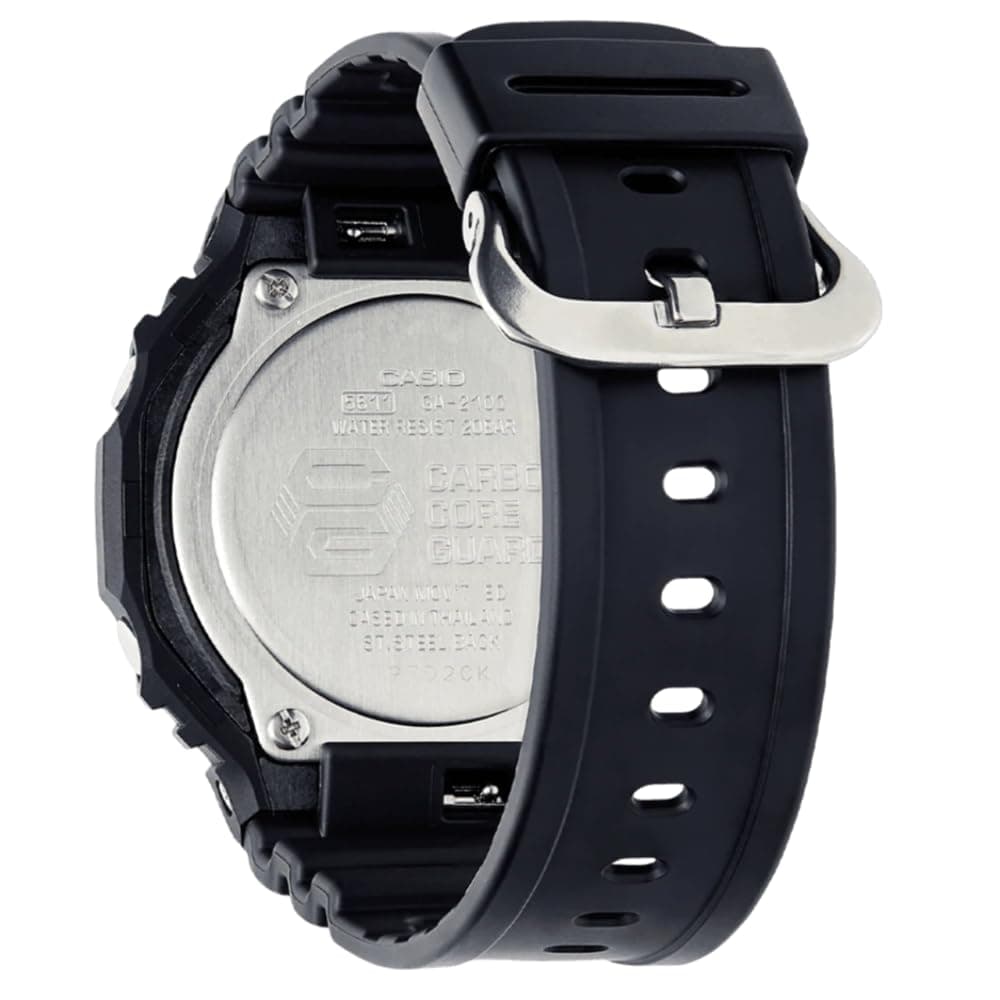 Casio GA-2100-1AER Men's Quartz Watch 48.5 mm with Black Dial Analogue / Digital and Plastic/Resin Strap Black, Black, GA-2100-1AER
