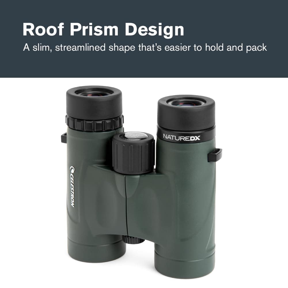 Celestron 71330 Nature DX 8x32 BaK-4 Prism Binoculars, Green