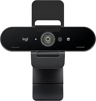 Logitech Brio Stream Webcam - Ultra 4K HD Video Calling,HD Auto Light Correction, Streaming,Black
