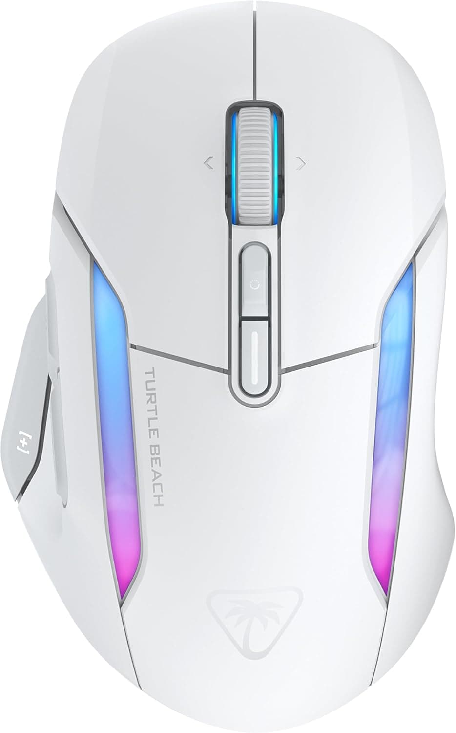 Turtle Beach Kone II Air Ergonomic Wireless RGB Gaming Mouse, 350h Battery, 26,000 DPI Optical Sensor, 21 Customizable Inputs, 4D Free-Spin Wheel – White