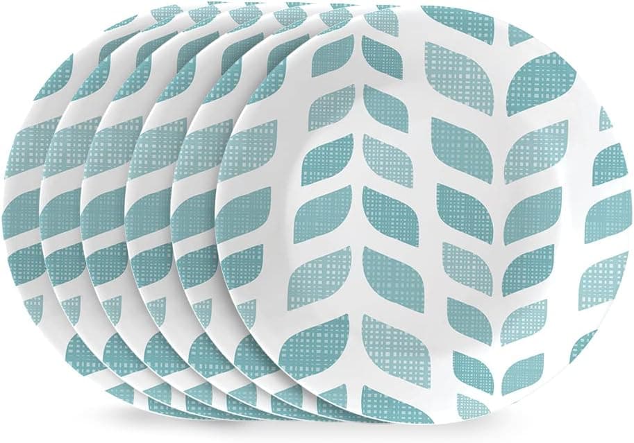 Corelle Vitrelle Glass Dinnerware Set, Chip & Crack Resistant Triple Layer Glass, 12-PC Dinnerware Set, Northern Pines