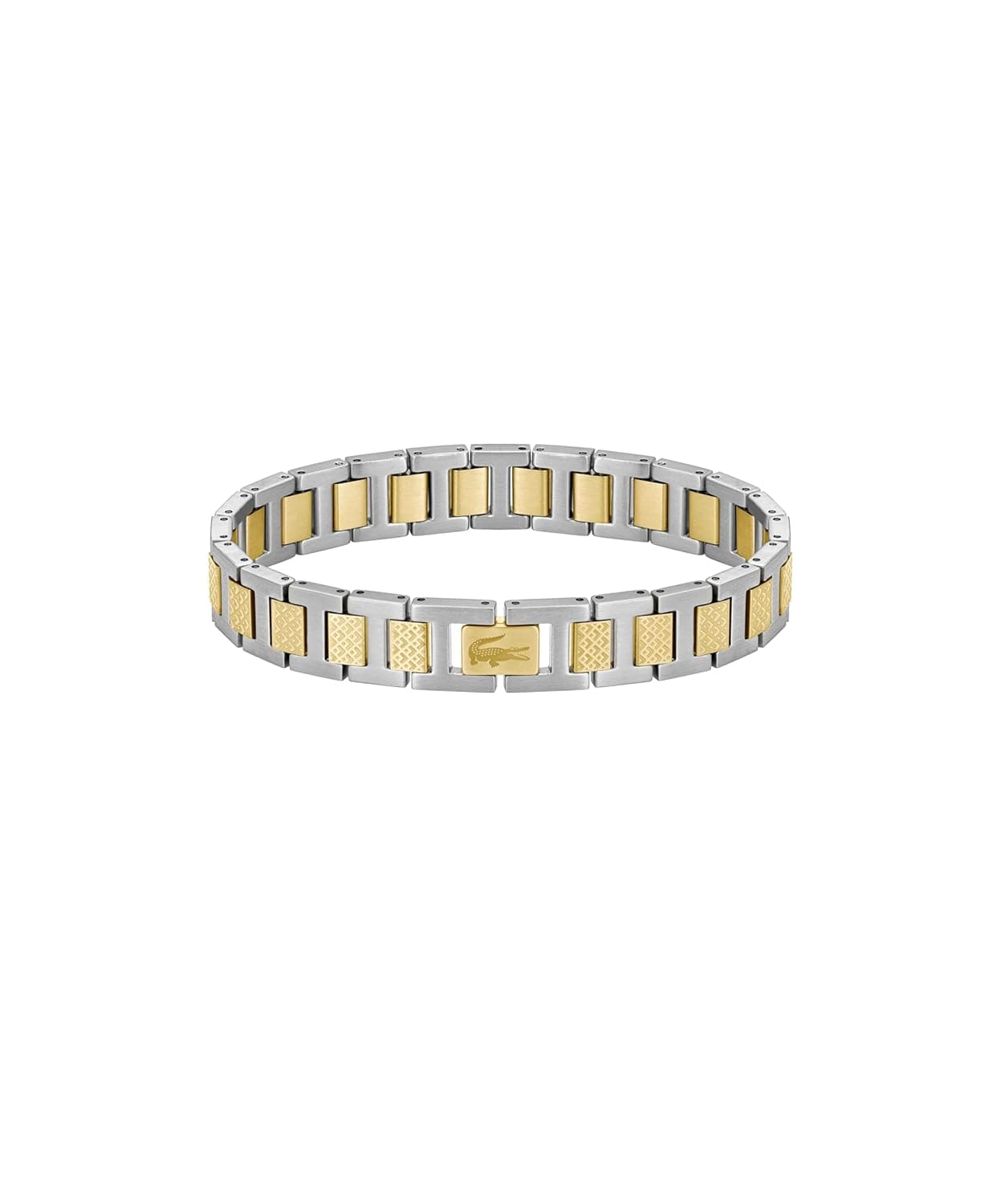 Lacoste Metropole Bracelet – Unisex H-Link with Crocodile Clasp – Adjustable Polished Finish Accessory