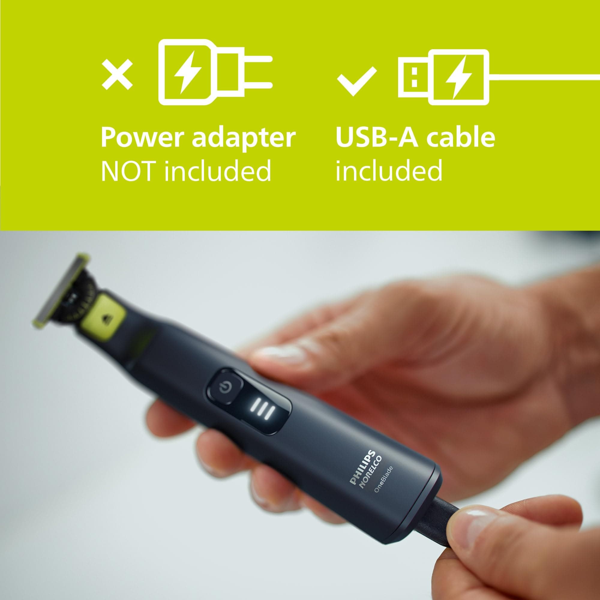 Philips Norelco OneBlade Pro 360 Face + Body, Electric Shaver, Beard Trimmer and Body Groomer, with 360 Blade Technology, 14-Length Precision Comb, Body Kit, Soft Pouch, Model QP6542/70