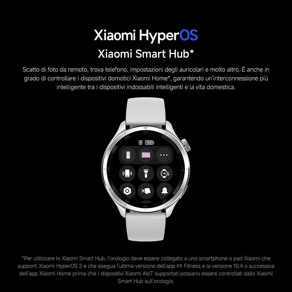 Xiaomi Watch S4, Smartwatch, Rotating Crown, Interchangeable Bezel, 1.43" AMOLED Screen, Up to 15 Days Runtime, Health Monitor, HyperOS 2.0, 150+ Sports Modes, silver, Modern