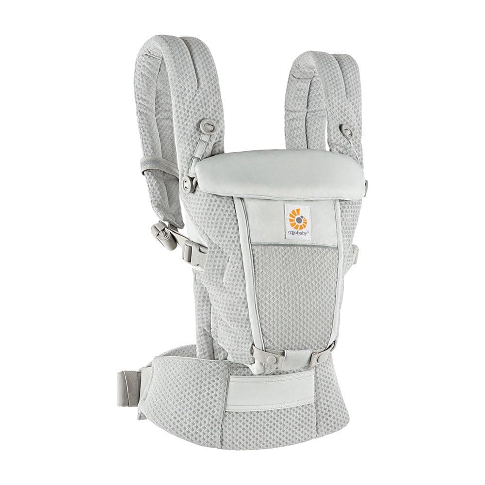 Ergobaby Adapt Baby Carrier for Newborns from Birth, 3 Positions SoftFlex Mesh Ergonomic Baby Belly Carrier Back Carrier Baby Carrier Baby Carry Bag, Pearl Grey