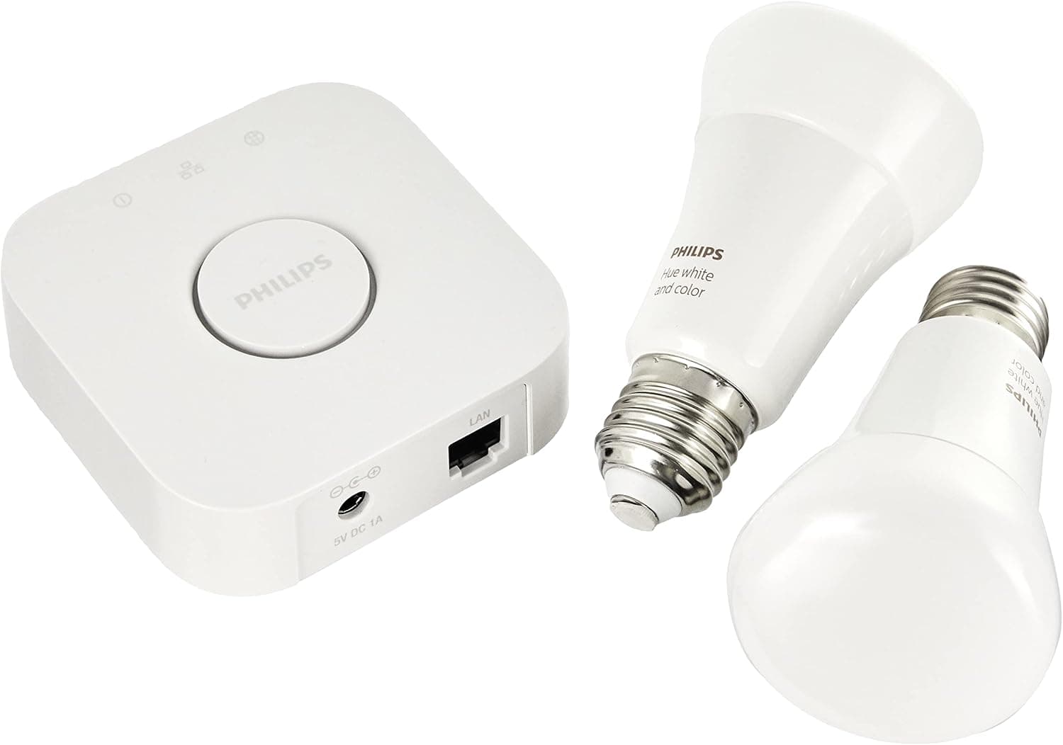 Philips Hue White & Color Ambiance Starter Set of 2 Lamps, Plastic, 19 W, White