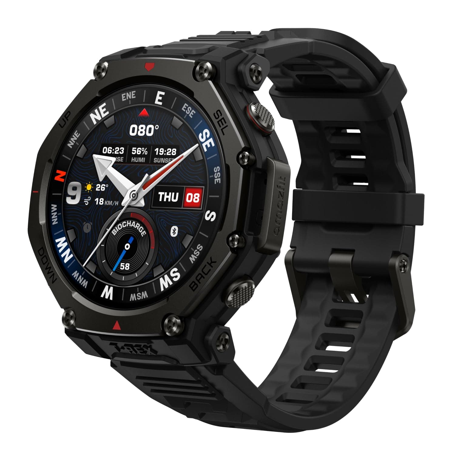 AMAZFIT Active 2 Smart Watch 44 mm, AI, Voice Control, GPS and Maps Included, 10 Day Battery, 160+ Sports Modes, 5 ATM Water Resistant for Android and iPhone, Black