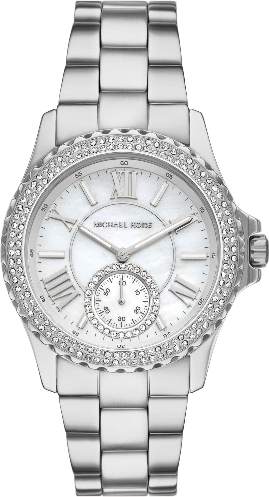 Michael Kors Everest Watch for Women, Quartz Chronograph Movement with Stainless Steel or Silicon Strap