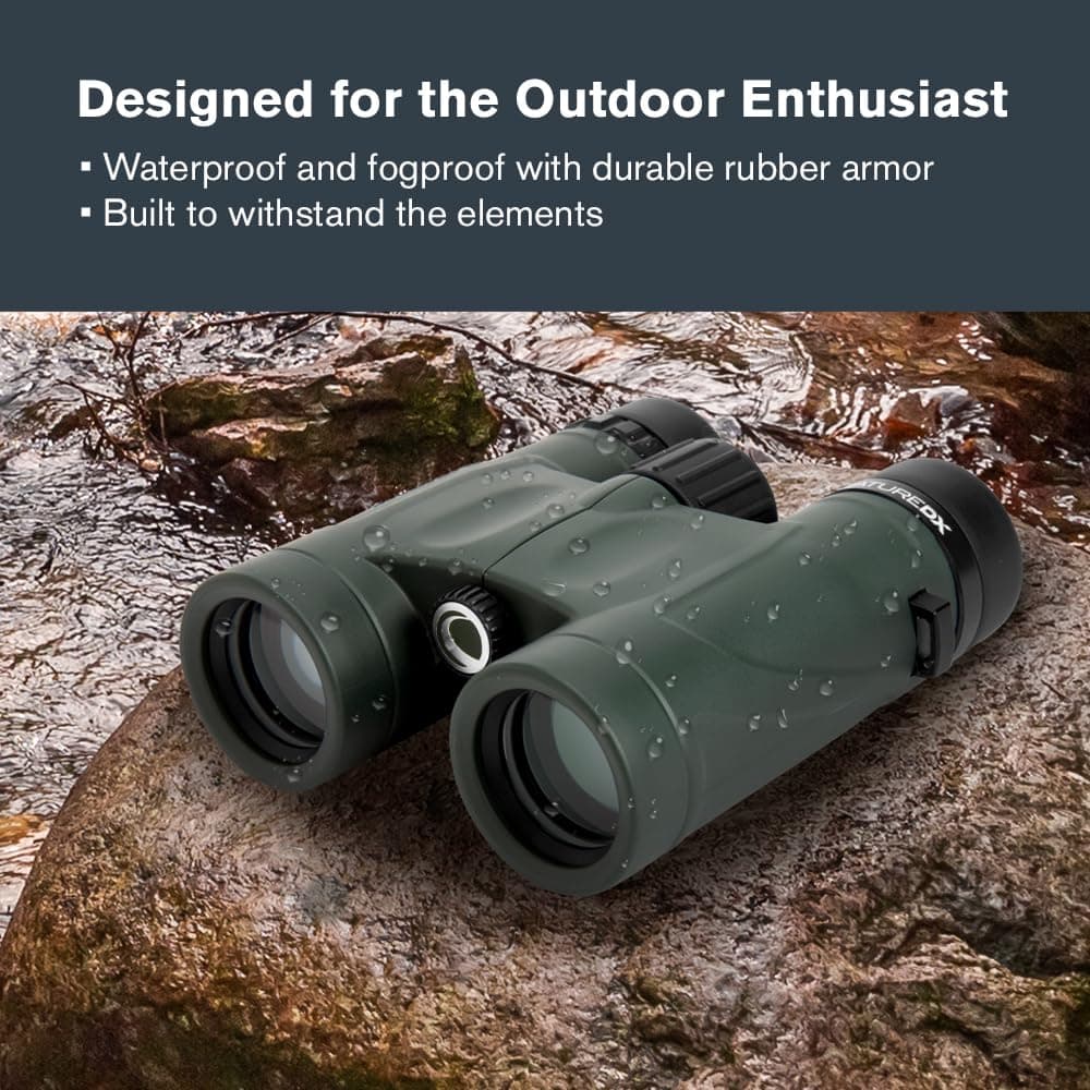 Celestron 71330 Nature DX 8x32 BaK-4 Prism Binoculars, Green