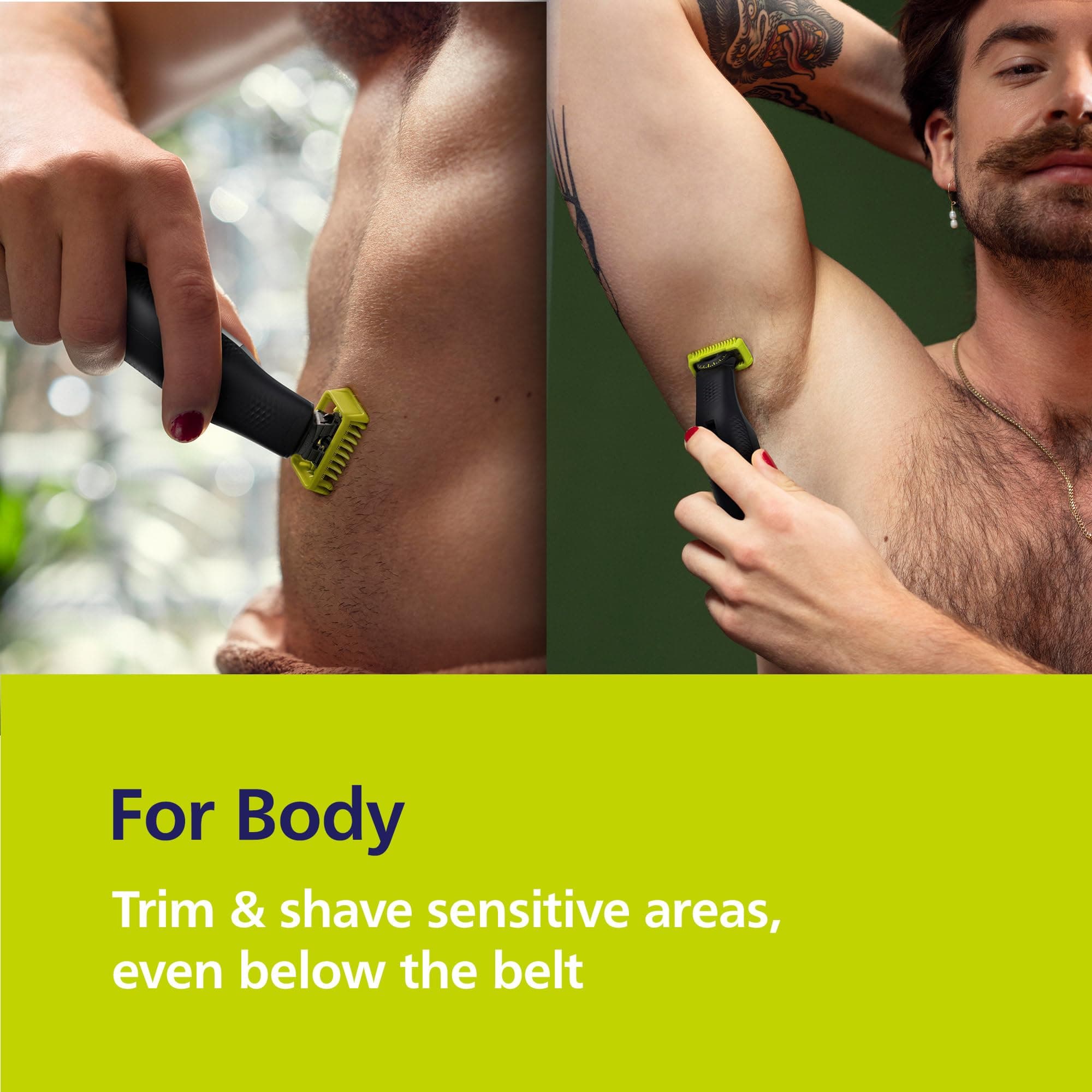 Philips Norelco OneBlade Pro 360 Face + Body, Electric Shaver, Beard Trimmer and Body Groomer, with 360 Blade Technology, 14-Length Precision Comb, Body Kit, Soft Pouch, Model QP6542/70