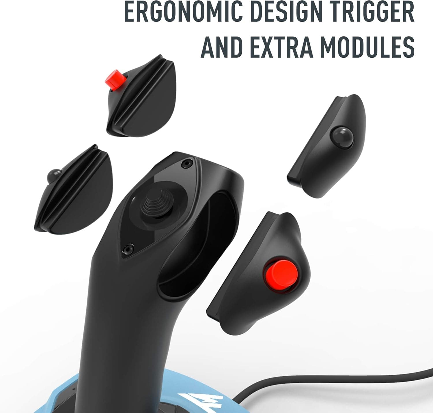 Thrustmaster TCA Sidestick Airbus Edition - Ergonomic Flight Stick with 12 Remappable Buttons and Thrust Reverser for PC