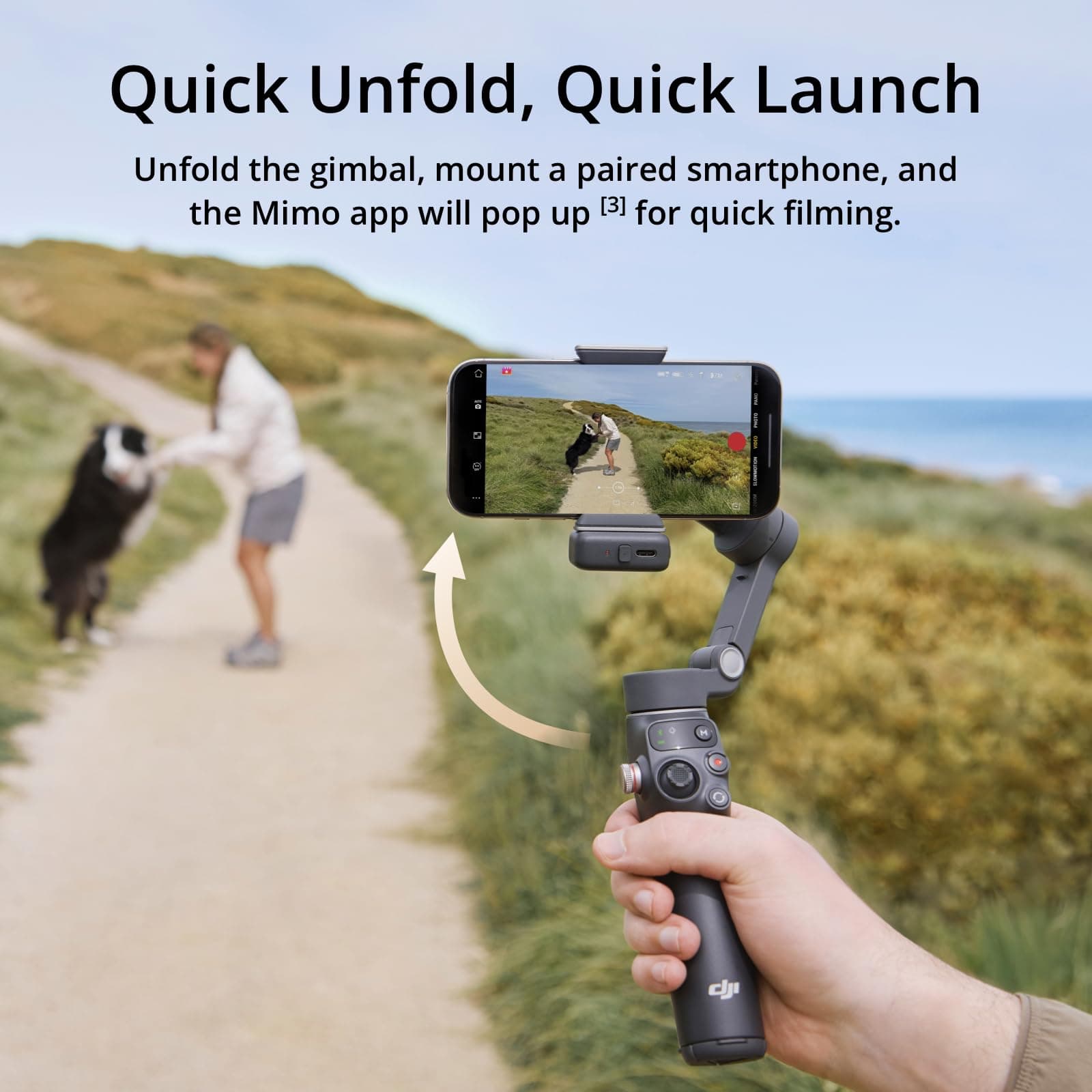 DJI Osmo Mobile 7P Gimbal Stabilizer for iPhone, Android, Native Tracking, Lighting, 3-Axis Phone Gimbal, Quick Launch, One-Tap Edit, Built-in Extension Rod &amp; Tripod, 10hrs Use, Phone Cha
