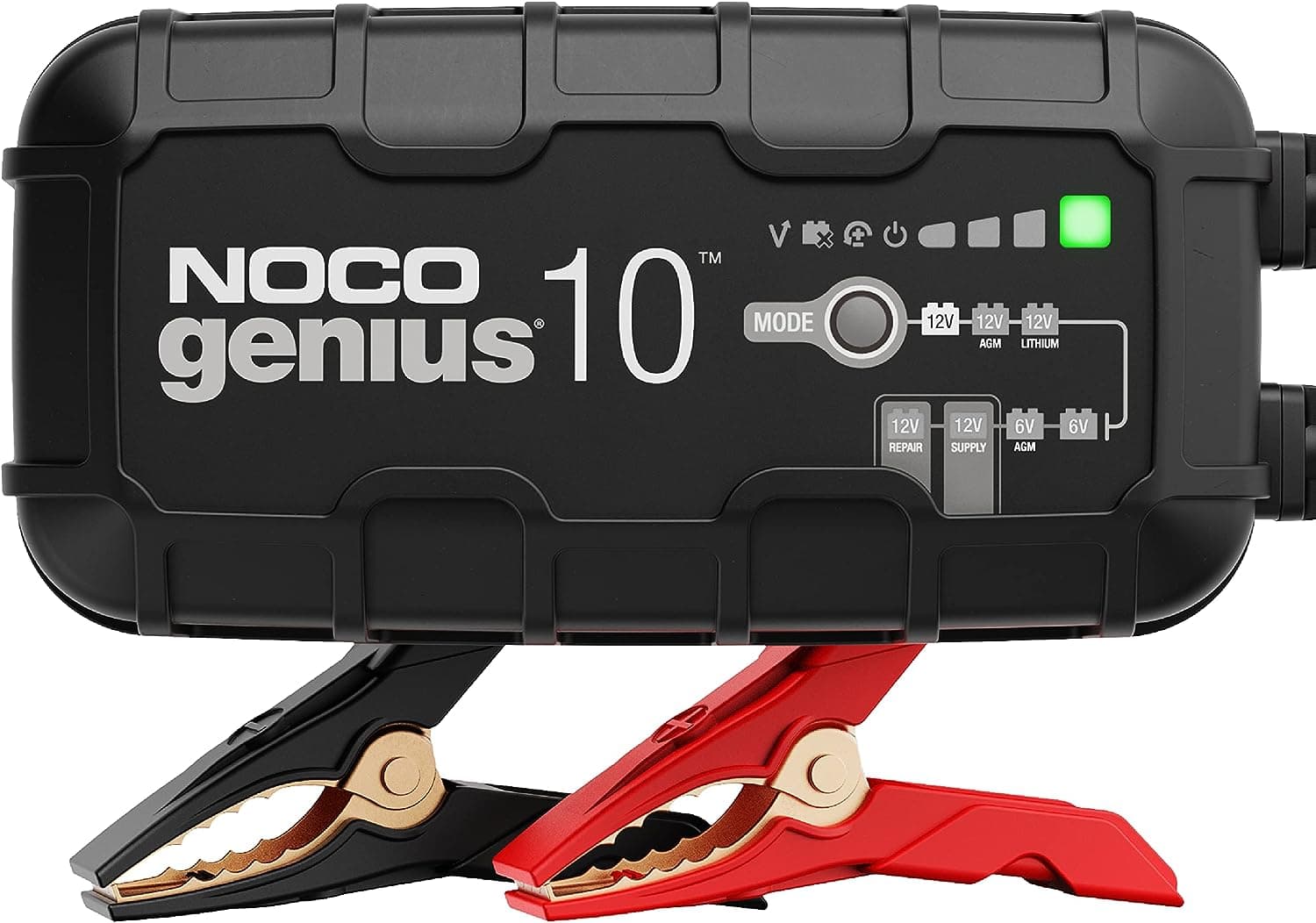 NOCO GENIUS10: 10A 6V/12V Smart Battery Charger – Automatic Maintainer, Trickle Charger &amp;amp; Desulfator with Overcharge Protection &amp;amp; Temperature Compensation – For Lead-Acid &amp