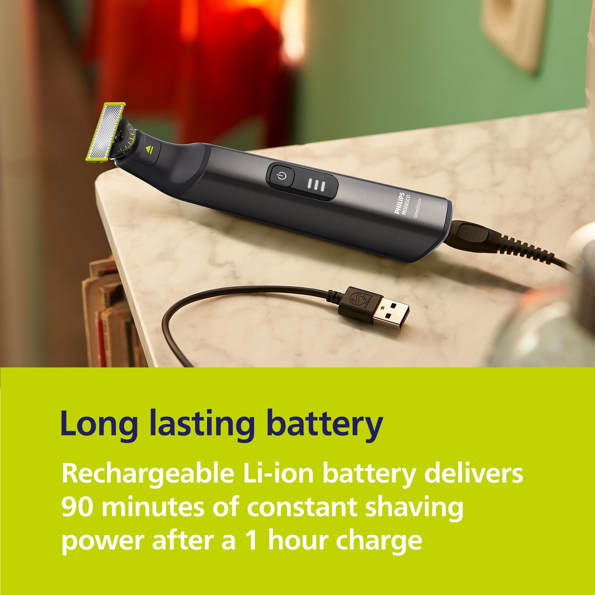 Philips Norelco OneBlade Pro 360 Face + Body, Electric Shaver, Beard Trimmer and Body Groomer, with 360 Blade Technology, 14-Length Precision Comb, Body Kit, Soft Pouch, Model QP6542/70