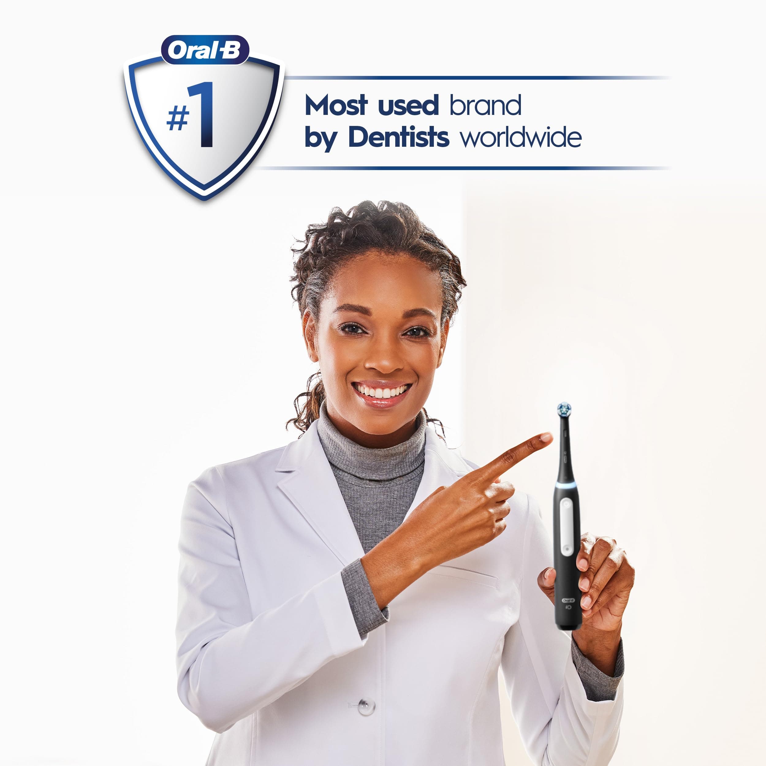 Oral-B iO Deep Clean Rechargeable Electric Powered Toothbrush, Black with iO Series 3 Limited, 2 Brush Heads and Travel Case - Pressure Sensor to Protect Gums - 3 Cleaning Settings - 2 Minute