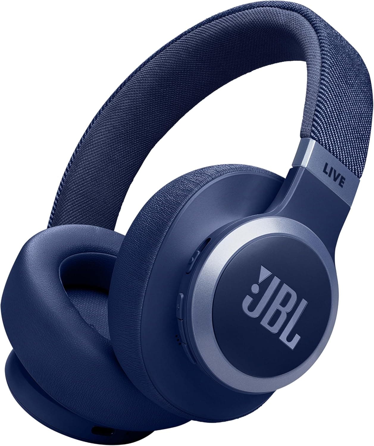 JBL Live 770NC Over-Ear Headphones, Adaptive Noise Cancelling, Smart Ambient, Up to 65 Hours of Battery Life, Blue