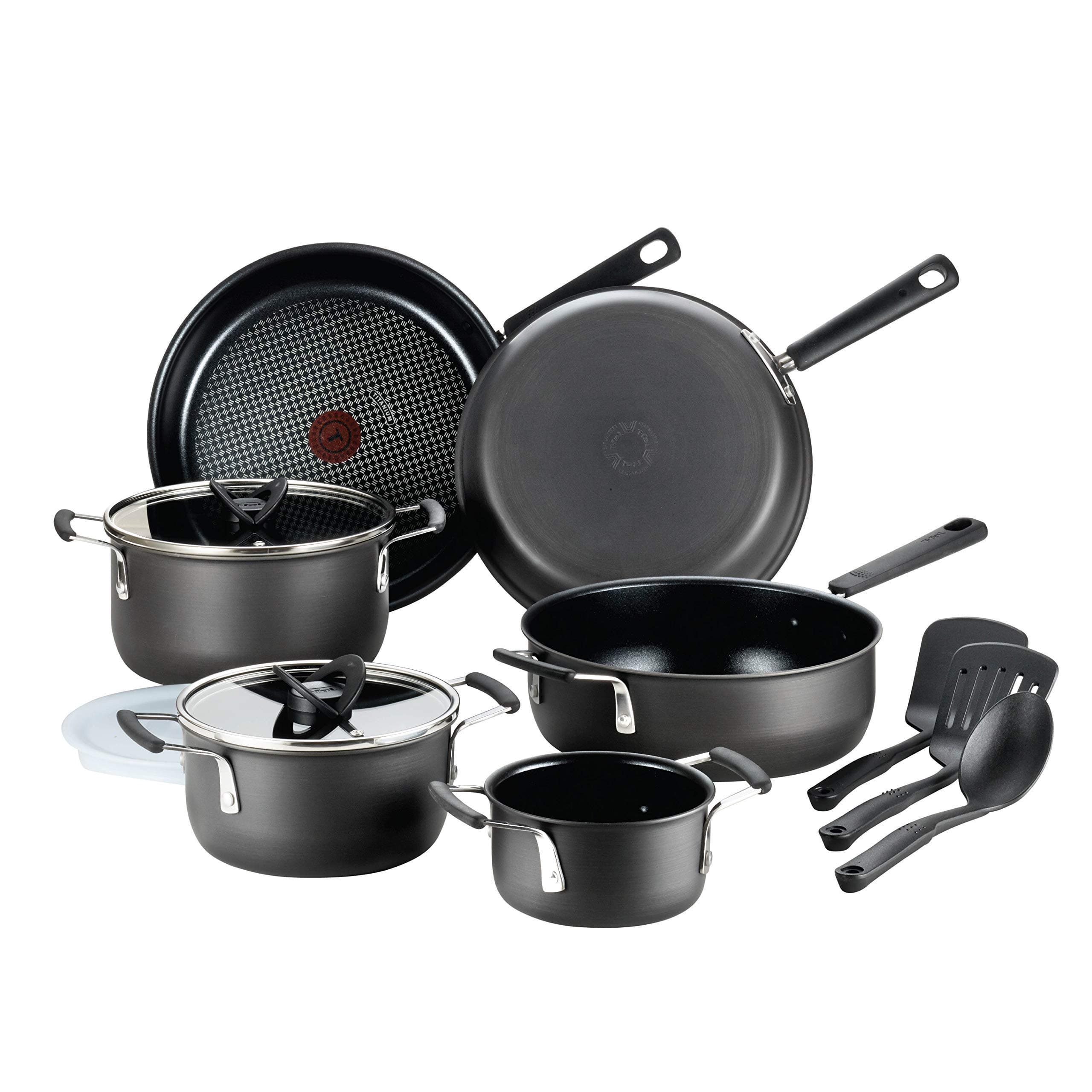 T-fal Experience Non Stick Fry Pan Set 3 Piece, 8, 10.25, 12 Inch Induction Oven Broiler Safe 400F, Cookware, Kitchen Cooking Set, Pots and Pans, Skillets, Frying Pans, Dining, Dishwasher Saf
