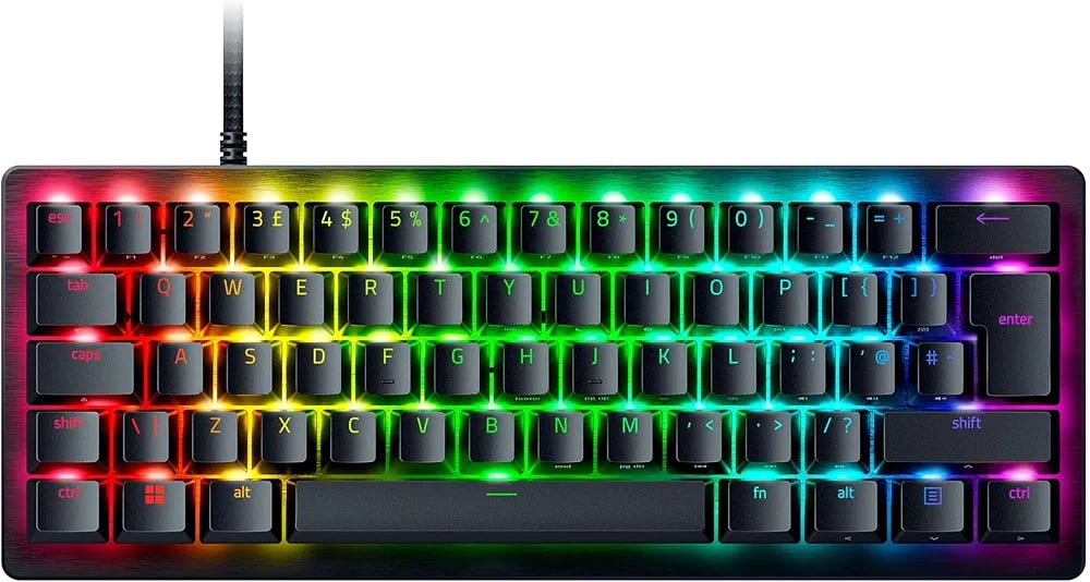 Razer Huntsman V3 Pro Mini - 60% Analog Optical Esports Gaming-Keyboard - Snap Tap - Rapid Trigger Mode - Quick Onboard Adjustments - Multi-function Control Buttons - QWERTY UK Layout | Black